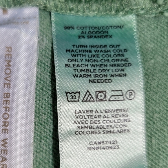 made and loved LOFT Green 5 Pocket Denim Shorts Size 29/8 - Picture 6 of 11